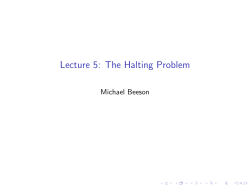 The Halting Problem