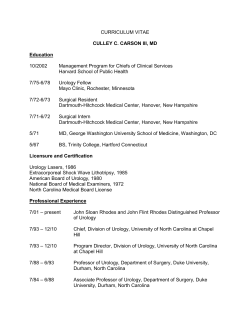 CURRICULUM VITAE CULLEY C. CARSON III, MD Education 10