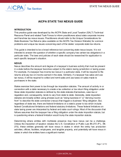 AICPA STATE TAX NEXUS GUIDE