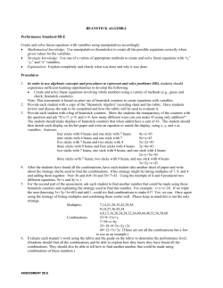 8D.E Beanstick Algebra