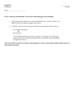 Sample Writing Prompt