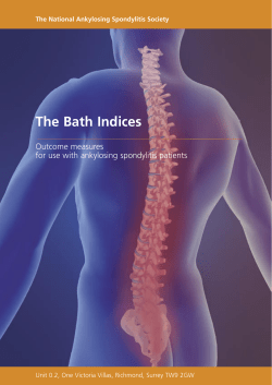The Bath Indices - National Ankylosing Spondylitis Society