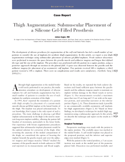 Thigh Augmentation: Submuscular Placement of a