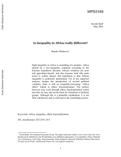Is inequality in Africa really different?