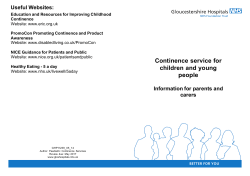 Continence service for children and young people GHPI1239_05_14