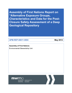 Assembly of First Nations Report on &ldquo;Alternative Exposure