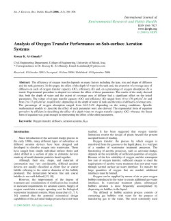 Analysis of Oxygen Transfer Performance on Sub-surface