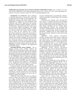 OSIRIS-REX PLANETARY DATA SYSTEM ARCHIVE