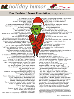 How the Grinch Saved Translation