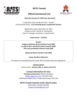 RATS! Canada Official Sanctioned Trial