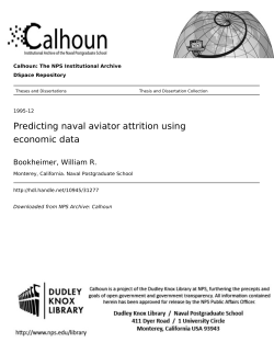 Predicting naval aviator attrition using economic data