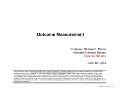 Outcome Measurement - Harvard Business School