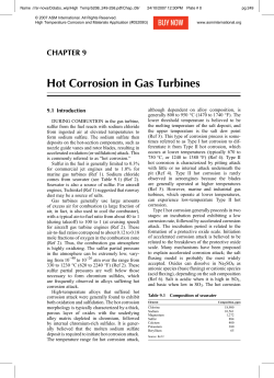 Hot Corrosion in Gas Turbines