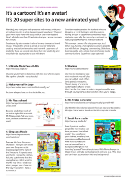 It`s a cartoon! It`s an avatar! It`s 20 super sites to a new animated you!