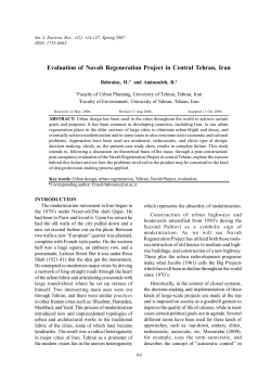 Evaluation of Navab Regeneration Project in Central Tehran, Iran