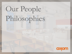 Our People Philosophies