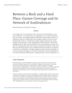 Full Text PDF - Journal of Games Criticism