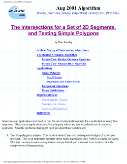 Intersections for a 2D Set of Segments
