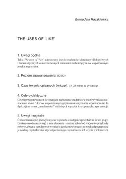THE USES OF `LIKE`