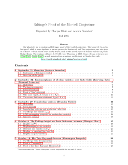 Faltings`s Proof of the Mordell Conjecture