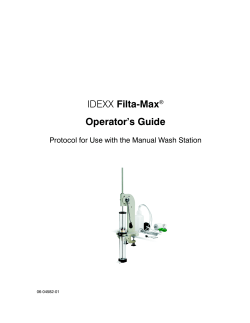 IDEXX Filta-Max&reg; Operator`s Guide
