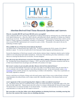 Abortion-Derived Fetal Tissue Research: Questions and Answers