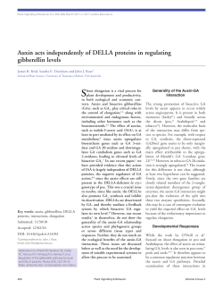 Auxin acts independently of DELLA proteins in