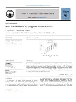 Hybrid Molten/Solid In2O3-Bi2O3 Oxygen Ion Transport Membranes