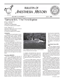 July 2005 - Anesthesia History Association