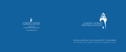 2016 Annual Report - Coastal Georgia Historical Society
