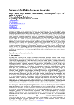 Framework for Mobile Payments Integration