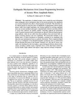 Earthquake Mechanisms from Linear