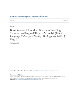 Book Review: A Hundred Years of Walter Ong: Sara van den Berg