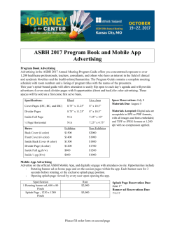 Purchase an ad on official meeting material