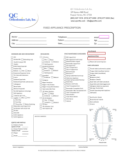 fixed appliance prescription