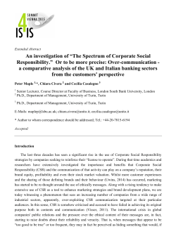 An investigation of &ldquo;The Spectrum of Corporate Social
