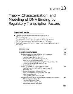 Theory, Characterization, and Modeling of DNA