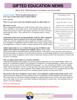 March 2016 - Florida Department Of Education