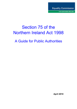 Section 75 Guide for Public Authorities