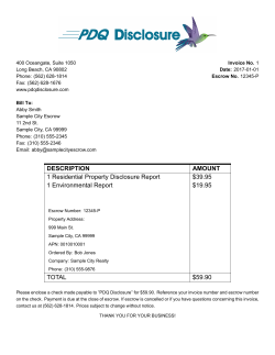 DESCRIPTION AMOUNT 1 Residential Property