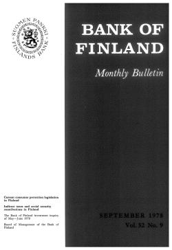 Current consumer protection legislation in Finland Indirect taxes and