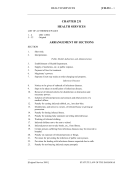 Health Services Act - Government of the Bahamas