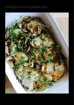 Chicken Dish for a Dinner Party