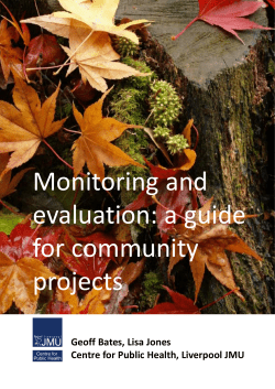 Monitoring and evaluation: a guide for