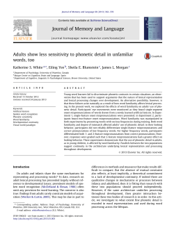 Adults show less sensitivity to phonetic detail in unfamiliar words, too