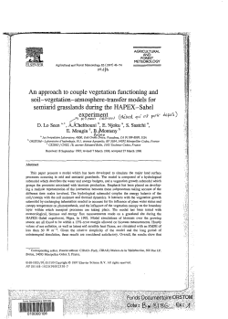 An approach to couple vegetation functioning and soil