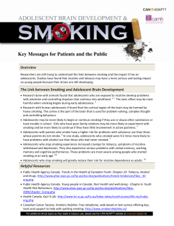 Adolescent Brain Development and Smoking - CAMH