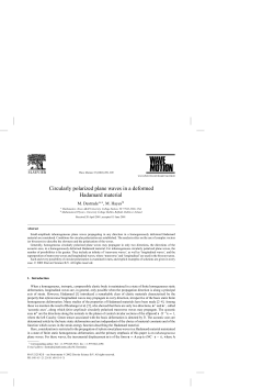 Circularly polarized plane waves in a deformed Hadamard material