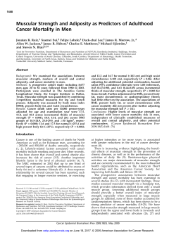 Muscular Strength and Adiposity as Predictors of Adulthood Cancer