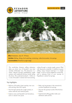 AMAZON RIVER RAFTING 3 DAYS